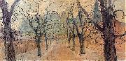 Stanislaw Wyspianski Planty Park at Dawn, Spain oil painting artist